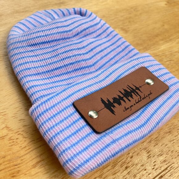 I Love You A Bushel And A Peck Soundwave Newborn Baby Beanie - Premade - Picture 4 of 9